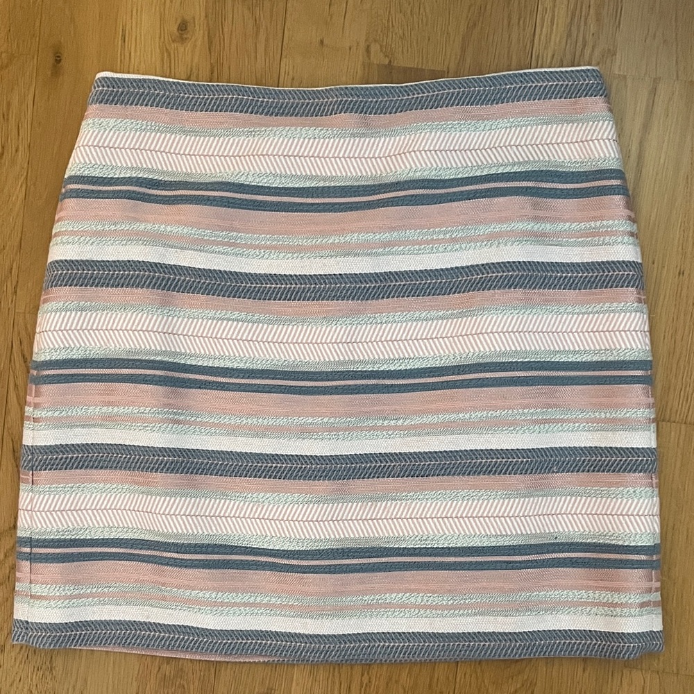 LOFT Multicolor Striped Pencil Skirt